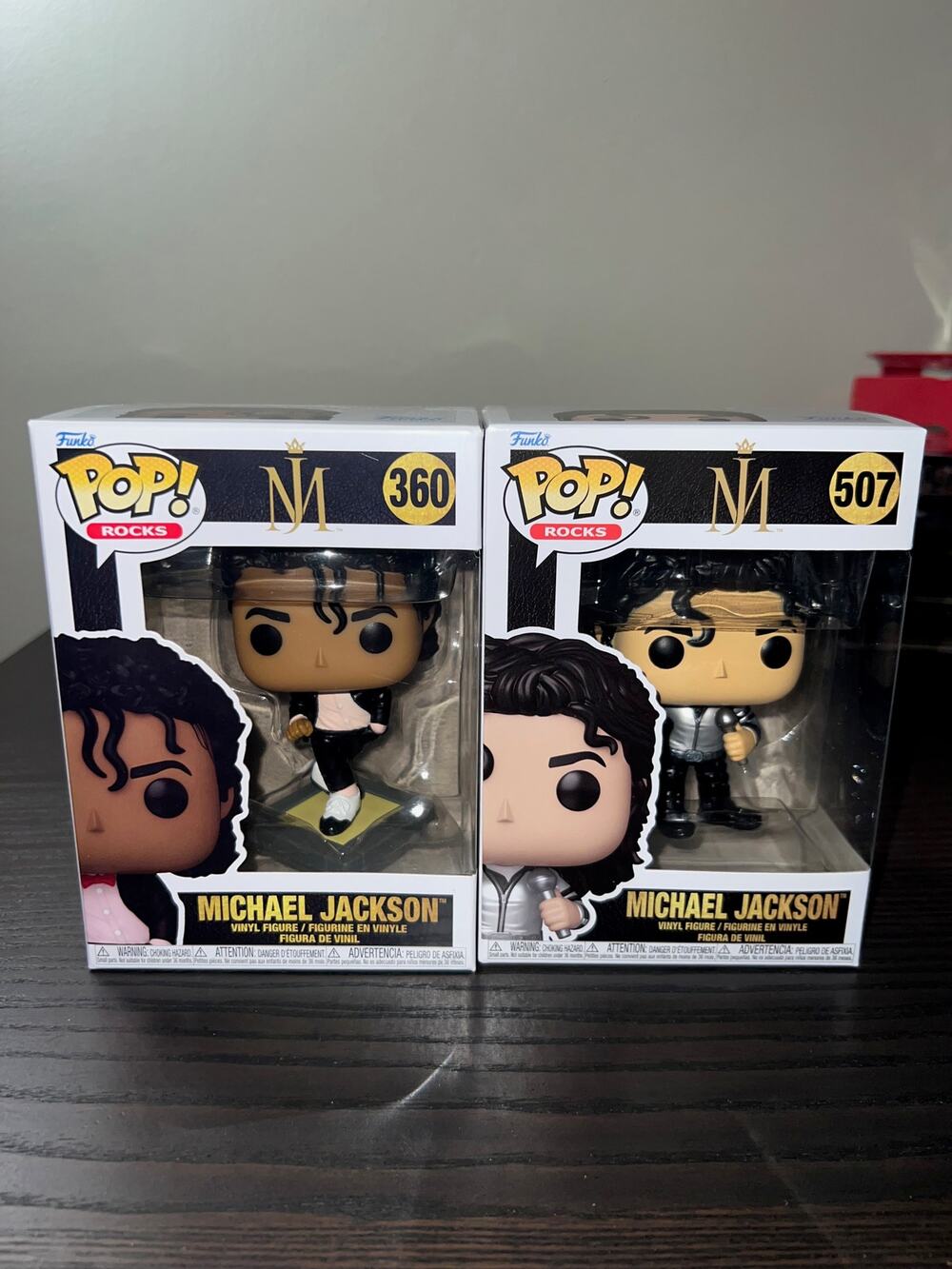 2 Michael Jackson Funko Pops Billie Jean #360 & Bad World Tour #507 Music Rocks